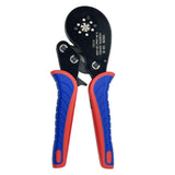 Maxbell Ratcheting Crimping Tool Self Adjusting Multi Purpose for Cable End Sleeves Red Blue