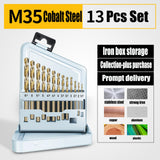 Maxbell 13x Twist Drill Bit Set Hole Punching Drill Bit for Engineering Home DIY M35 M35 Steel