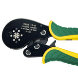 Maxbell Ratcheting Crimping Tool Self Adjusting Multi Purpose for Cable End Sleeves Yellow Green