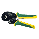 Maxbell Ratcheting Crimping Tool Self Adjusting Multi Purpose for Cable End Sleeves Yellow Green