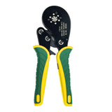 Maxbell Ratcheting Crimping Tool Self Adjusting Multi Purpose for Cable End Sleeves Yellow Green