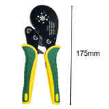 Maxbell Ratcheting Crimping Tool Self Adjusting Multi Purpose for Cable End Sleeves Yellow Green