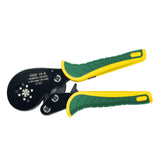 Maxbell Ratcheting Crimping Tool Self Adjusting Multi Purpose for Cable End Sleeves Yellow Green