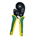 Maxbell Ratcheting Crimping Tool Self Adjusting Multi Purpose for Cable End Sleeves Yellow Green