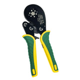 Maxbell Ratcheting Crimping Tool Self Adjusting Multi Purpose for Cable End Sleeves Yellow Green