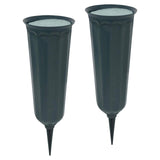 Maxbell Cone Cemetery Vases Accessories Detachable Flower Pot for Outdoor Home Yard