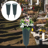 Maxbell Cone Cemetery Vases Accessories Detachable Flower Pot for Outdoor Home Yard