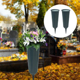 Maxbell Cone Cemetery Vases Accessories Detachable Flower Pot for Outdoor Home Yard