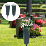 Maxbell Cone Cemetery Vases Accessories Detachable Flower Pot for Outdoor Home Yard
