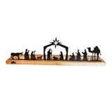 Maxbell Christmas Nativity Metal Set Small Figurines for Living Room Fireplace Decor