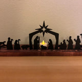 Maxbell Christmas Nativity Metal Set Small Figurines for Living Room Fireplace Decor
