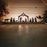 Maxbell Christmas Nativity Metal Set Small Figurines for Living Room Fireplace Decor