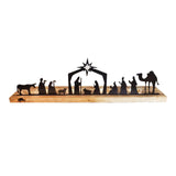 Maxbell Christmas Nativity Metal Set Small Figurines for Living Room Fireplace Decor