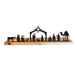 Maxbell Christmas Nativity Metal Set Small Figurines for Living Room Fireplace Decor
