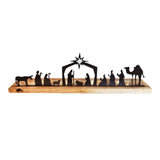 Maxbell Christmas Nativity Metal Set Small Figurines for Living Room Fireplace Decor