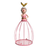 Maxbell Princess Dress Flower Stand Artificial Flowers Display Ornament for Desktop Pink