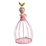 Maxbell Princess Dress Flower Stand Artificial Flowers Display Ornament for Desktop Pink