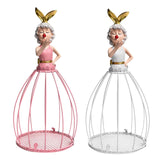 Maxbell Princess Dress Flower Stand Artificial Flowers Display Ornament for Desktop Pink
