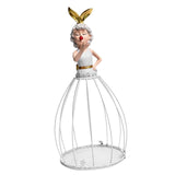 Maxbell Princess Dress Flower Stand Artificial Flowers Display Ornament for Desktop White