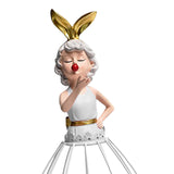 Maxbell Princess Dress Flower Stand Artificial Flowers Display Ornament for Desktop White