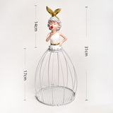 Maxbell Princess Dress Flower Stand Artificial Flowers Display Ornament for Desktop White