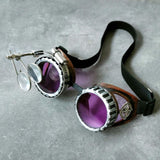 Maxbell Fashion Steampunk Glasses Ocular Loupe Photo Prop Colored frame Sunglasses Purple