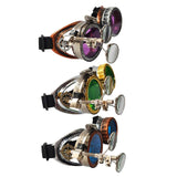 Maxbell Fashion Steampunk Glasses Ocular Loupe Photo Prop Colored frame Sunglasses Purple