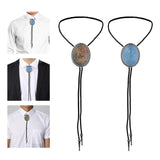 Maxbell Fashion Bolo Tie Necklace Pendant Adjustable Casual Jewelry PU Leather Rope Multicolor