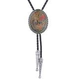 Maxbell Fashion Bolo Tie Necklace Pendant Adjustable Casual Jewelry PU Leather Rope Multicolor