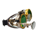 Maxbell Fashion Steampunk Glasses Ocular Loupe Photo Prop Colored frame Sunglasses Green