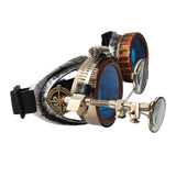 Maxbell Fashion Steampunk Glasses Ocular Loupe Photo Prop Colored frame Sunglasses Blue