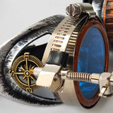 Maxbell Fashion Steampunk Glasses Ocular Loupe Photo Prop Colored frame Sunglasses Blue