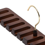 Maxbell Organizer Storage Rack Portable Scarf Holder Belt Hanger for Household Dark Brown