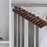 Maxbell Organizer Storage Rack Portable Scarf Holder Belt Hanger for Household Dark Brown