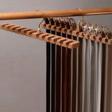 Maxbell Organizer Storage Rack Portable Scarf Holder Belt Hanger for Household Dark Brown