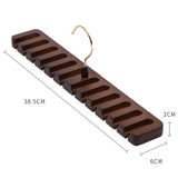 Maxbell Organizer Storage Rack Portable Scarf Holder Belt Hanger for Household Dark Brown