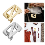 Maxbell Automatic Belt Buckle Men Apparel Accessories for PU Leather Waist Belts Aureate