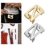 Maxbell Automatic Belt Buckle Men Apparel Accessories for PU Leather Waist Belts Aureate