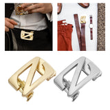 Maxbell Automatic Belt Buckle Men Apparel Accessories for PU Leather Waist Belts Aureate