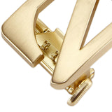 Maxbell Automatic Belt Buckle Men Apparel Accessories for PU Leather Waist Belts Aureate