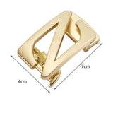 Maxbell Automatic Belt Buckle Men Apparel Accessories for PU Leather Waist Belts Aureate