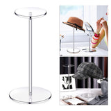 Maxbell Clear Hat Stand Display Rack Round Display Riser for Living Room Table Home 40cm