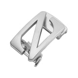 Maxbell Automatic Belt Buckle Men Apparel Accessories for PU Leather Waist Belts Argent