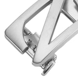Maxbell Automatic Belt Buckle Men Apparel Accessories for PU Leather Waist Belts Argent