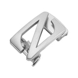 Maxbell Automatic Belt Buckle Men Apparel Accessories for PU Leather Waist Belts Argent
