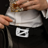 Maxbell Automatic Belt Buckle Men Apparel Accessories for PU Leather Waist Belts Argent