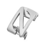 Maxbell Automatic Belt Buckle Men Apparel Accessories for PU Leather Waist Belts Argent