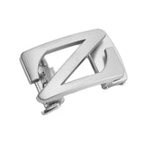 Maxbell Automatic Belt Buckle Men Apparel Accessories for PU Leather Waist Belts Argent