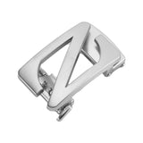 Maxbell Automatic Belt Buckle Men Apparel Accessories for PU Leather Waist Belts Argent