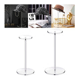 Maxbell Clear Hat Stand Display Rack Round Display Riser for Living Room Table Home 35cm